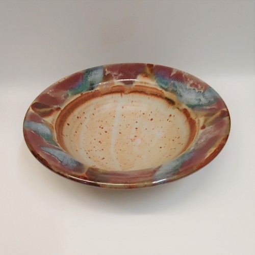 #220503 Bowl Tan, Multi-Color Edge 10